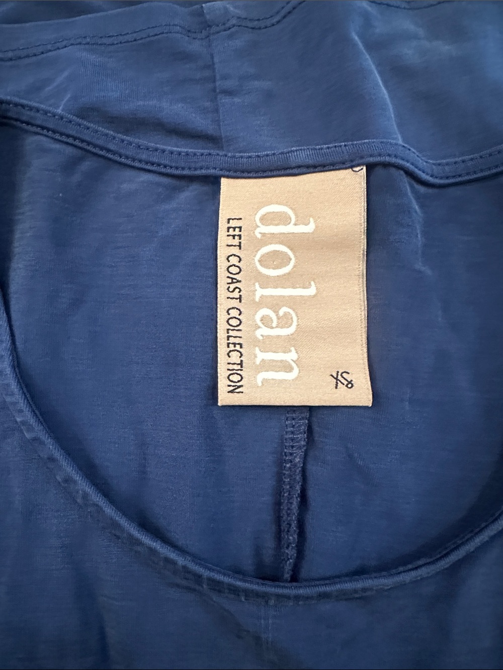 Dolan Left Coast Collective long sleeved blue silky knit midi dress